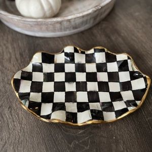 Authentic MacKenzie Childs Courtly Check Vanity Tray - Small